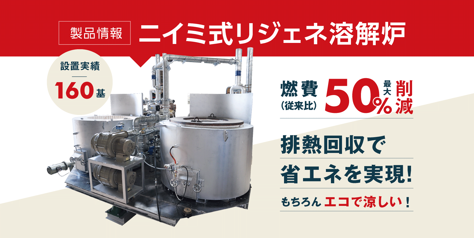 製品情報：ニイミ式リジェネ溶解炉